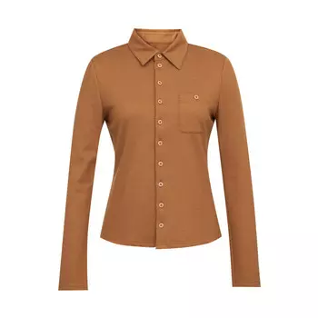 Рубашка женская Brother с одним карманом и лацканами, черный