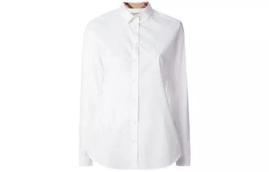 Рубашка женская Burberry, белый / хаки