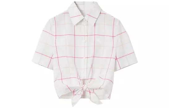 Рубашка женская Burberry, белый / розовый