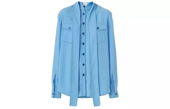 Рубашка женская Burberry, голубовато-синий