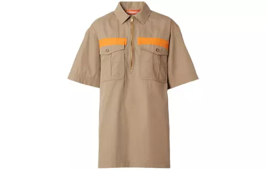 Рубашка женская Burberry, хаки / оранжевый