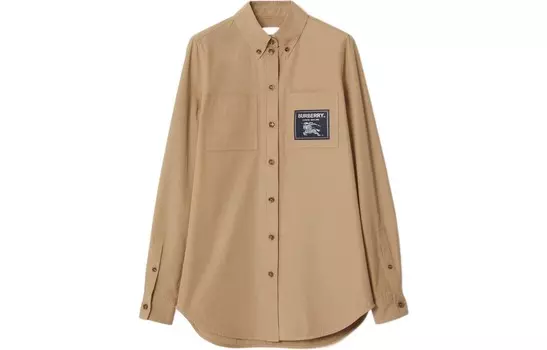 Рубашка женская Burberry с карманами, бежевый