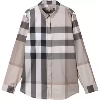 Рубашка женская Burberry, серый / черный / белый