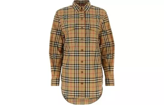 Рубашка женская Burberry удлиненная, бежевый