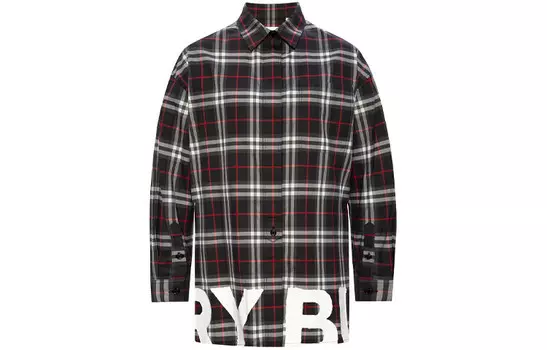Рубашка женская Burberry в клетку, красный