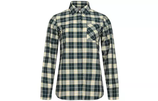 Рубашка женская Burberry в клетку, зеленый / желтый