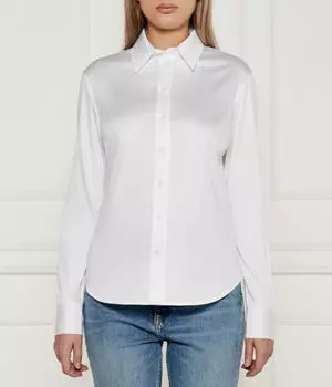 Рубашка женская Calvin Klein хлопковая на пуговицах, белый