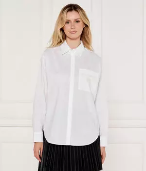 Рубашка женская Calvin Klein Jeans свободного кроя с нагрудным карманом, белый