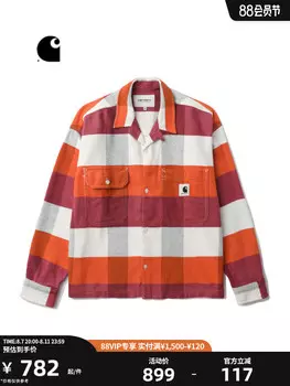 Рубашка женская Carhartt WIP в контрастную клетку, фиолетовый