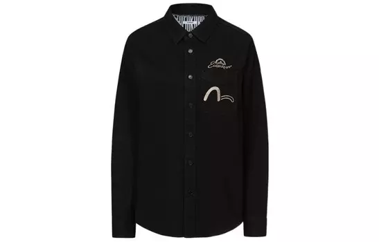 Рубашка женская черная Evisu