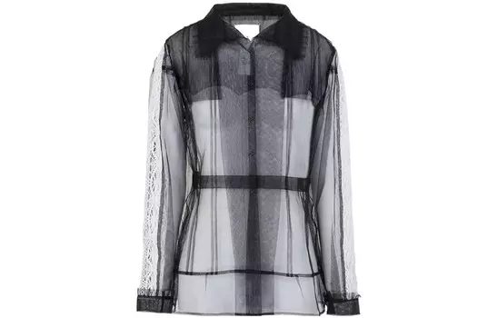 Рубашка женская черная Maison Margiela