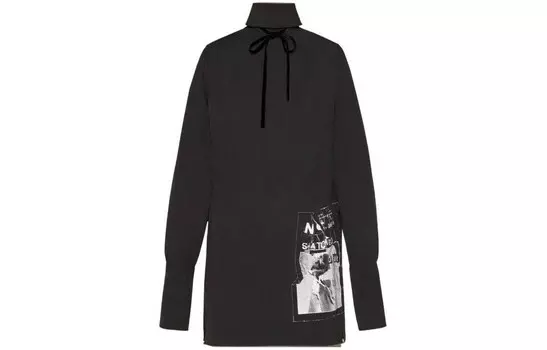 Рубашка женская черная Maison Margiela