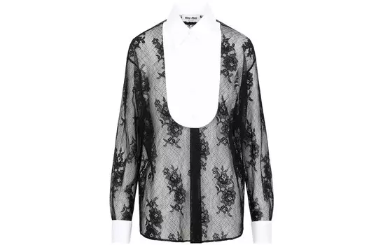 Рубашка женская черная Miu Miu