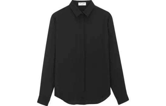 Рубашка женская черная Saint Laurent