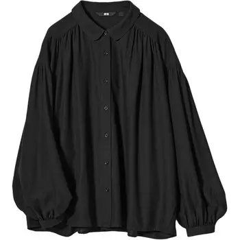 Рубашка женская черная Uniqlo