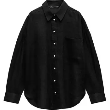 Рубашка женская черная Zara