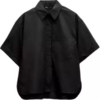Рубашка женская черная Zara