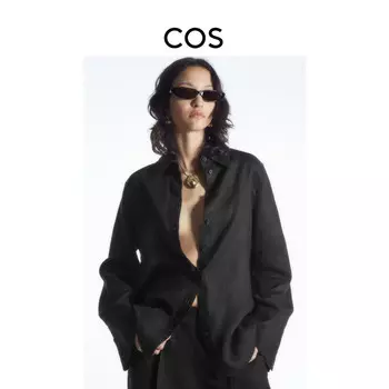 Рубашка женская Cos льняная, черный