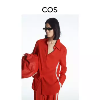 Рубашка женская Cos в полоску, красный / белый