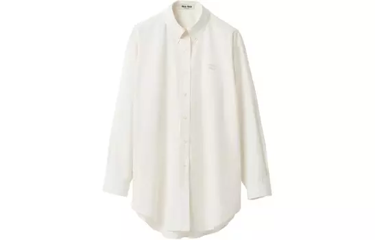 Рубашка женская цвета слоновой кости Miu Miu