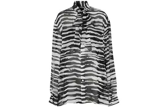 Рубашка женская цвета зебры Burberry, Zebra