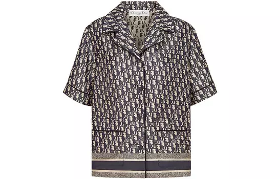 Рубашка женская Dior, темно-синий