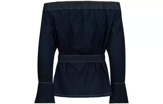 Рубашка женская джинсовая синяя Evisu