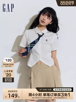 Рубашка женская Gap в студенческом стиле, черный