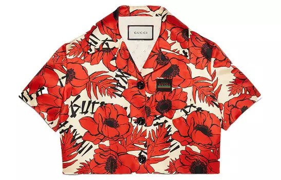 Рубашка женская Gucci, красный / белый