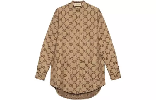 Рубашка женская Gucci Supreme, темно-коричневый