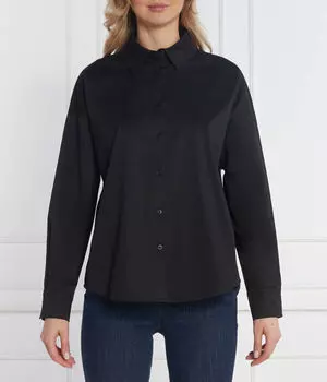 Рубашка женская Guess Jeans свободная хлопковая, черный