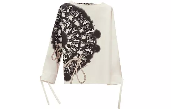 Рубашка женская Hermes, белый / черный