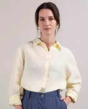 Рубашка женская из льна однотонная El Ganso, жёлтый