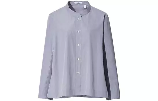 Рубашка женская +J Collection серая UNIQLO, серый