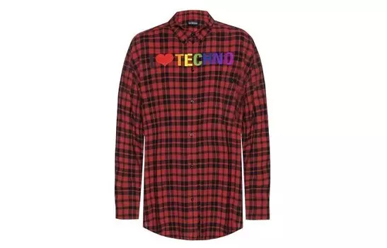 Рубашка женская красная Balenciaga