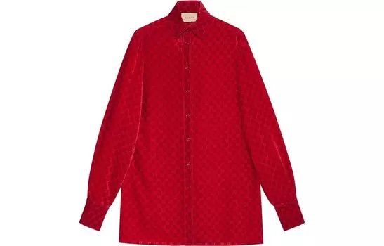 Рубашка женская красная Gucci