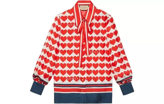 Рубашка женская красная Gucci