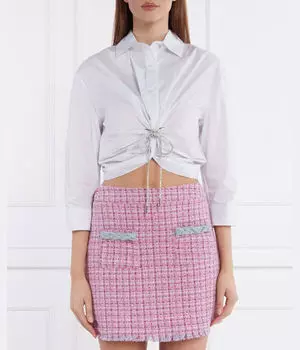 Рубашка женская Liu Jo короткая с завязками, белый