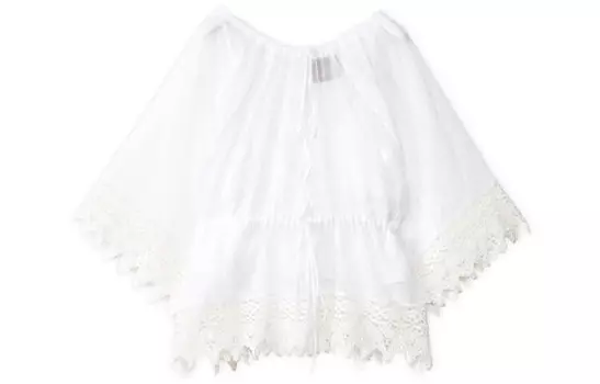 Рубашка женская Loewe кружевная, белый