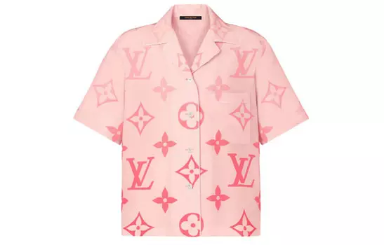 Рубашка женская Louis Vuitton короткая, розовый
