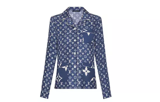 Рубашка женская Louis Vuitton, синий