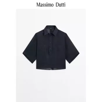Рубашка женская Massimo Dutti с широкими рукавами, синий