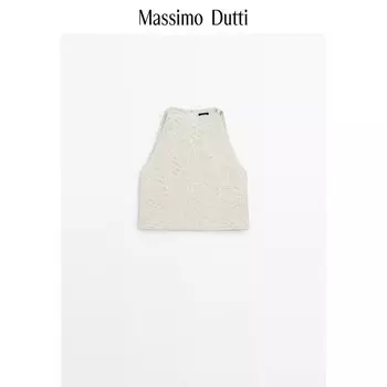 Рубашка женская Massimo Dutti с узором, белый