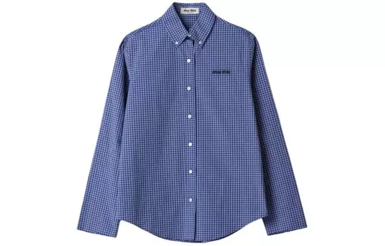 Рубашка женская Miu Miu, сапфирово-синий