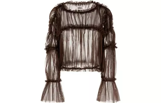 Рубашка женская Mm6 Maison Margiela, коричневый