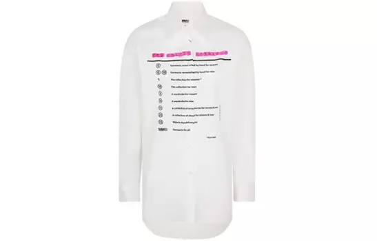 Рубашка женская Mm6 Maison Margiela с принтом, белый