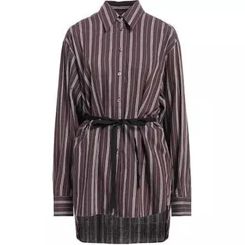 Рубашка женская Mm6 Maison Margiela в полоску, коричневый