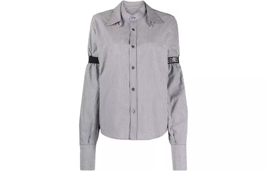 Рубашка женская Mm6 Maison Margiela в полоску, черный