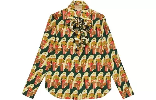 Рубашка женская многоцветная Gucci