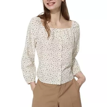 Рубашка женская молочно-белая Uniqlo
